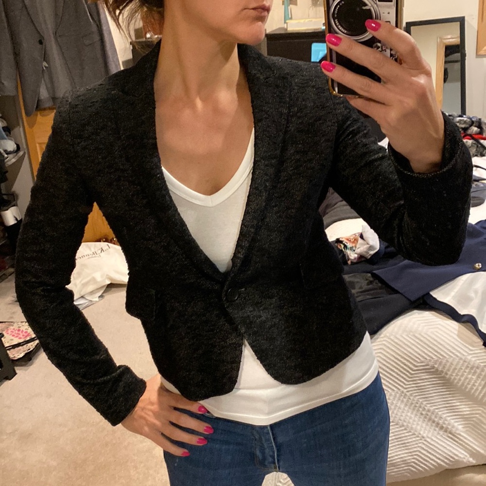 Theory cropped suit jacket